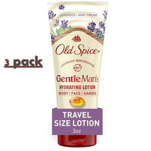 3X Old Spice Gentle Man's Hydrating Lotion for Body/Face/Hands Lavender + mint